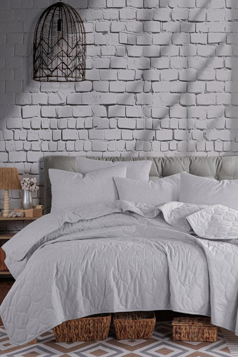 L'essentiel linge de maison Colcha Individual Gris 155 x 200 cm